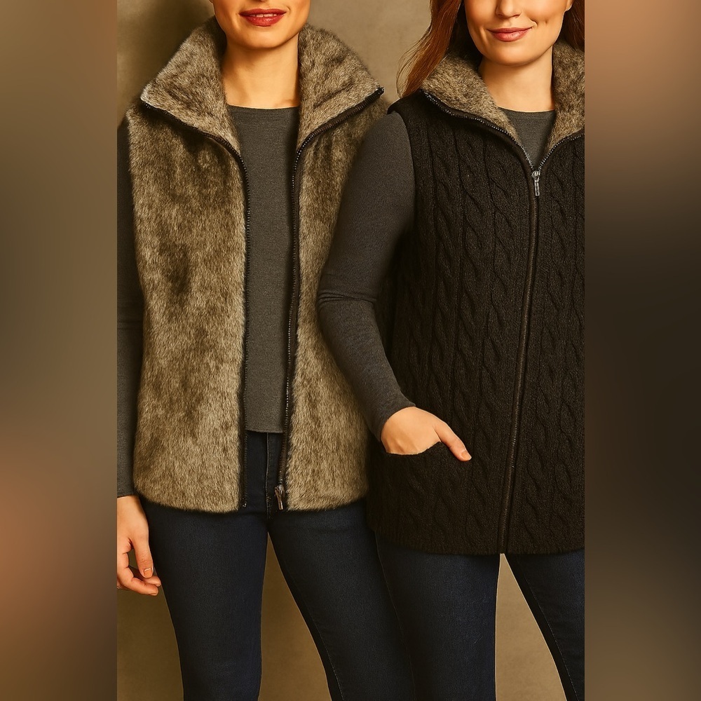 Eivissa reversible Faux Fur Vest